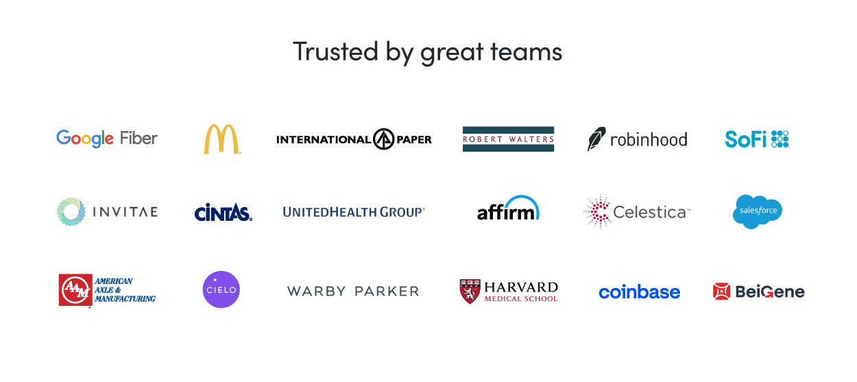 Trusted by Over 1,200 Great Teams